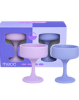 tanzanite + amethyst | mecc | unbreakable silicone cocktail coupes | porter green | style + sustainability