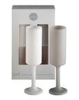 blanc + dove | seff | silicone unbreakable champagne flute - porter green | style + sustainability