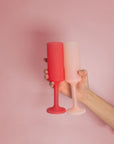 cherry + blush | seff | silicone unbreakable champagne flute - porter green | style + sustainability