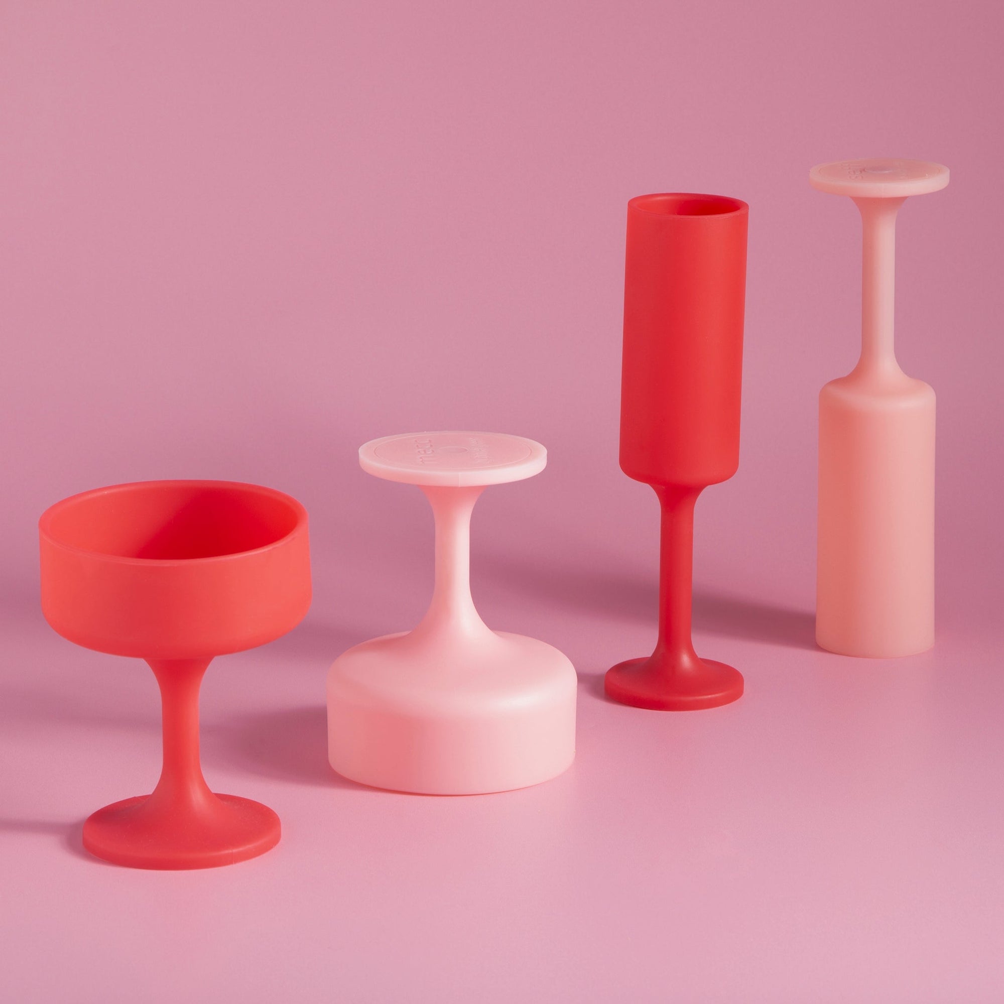 cherry + blush | seff | silicone unbreakable champagne flute - porter green | style + sustainability