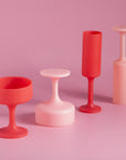 cherry + blush | seff | silicone unbreakable champagne flute - porter green | style + sustainability