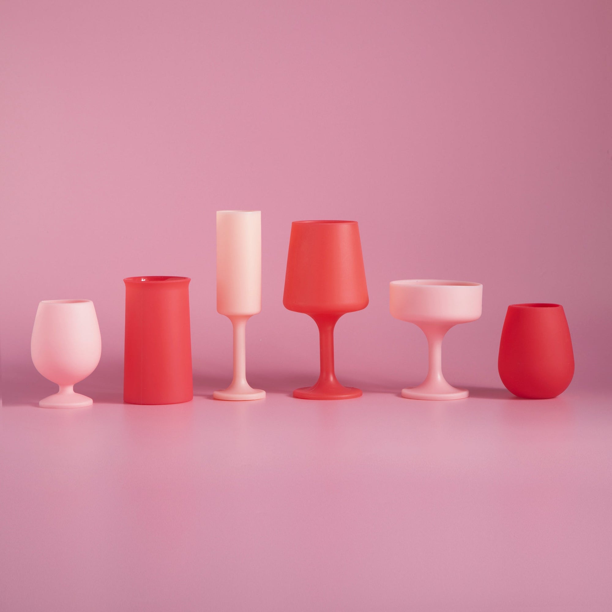 cherry + blush | stegg | silicone unbreakable highball glasses - porter green | style + sustainability