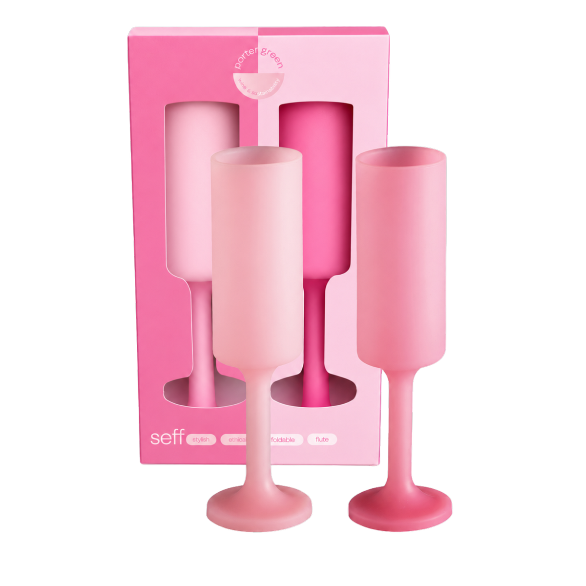 petalo | seff | unbreakable silicone champagne flute | porter green