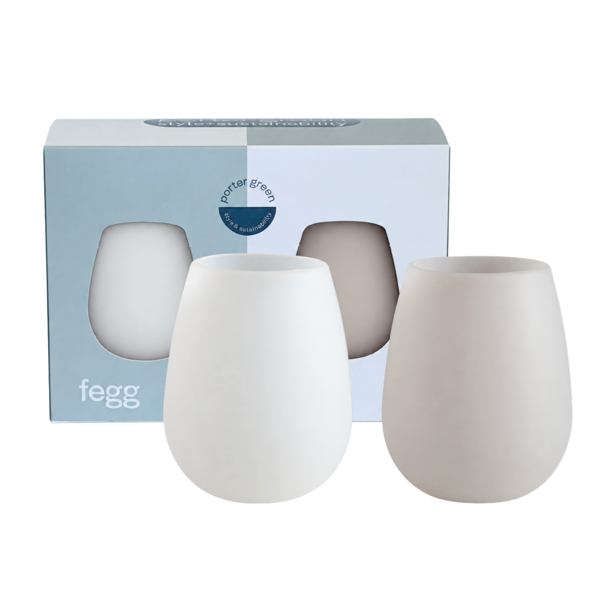 blanc + dove| fegg | silicone unbreakable glasses - porter green | style + sustainability