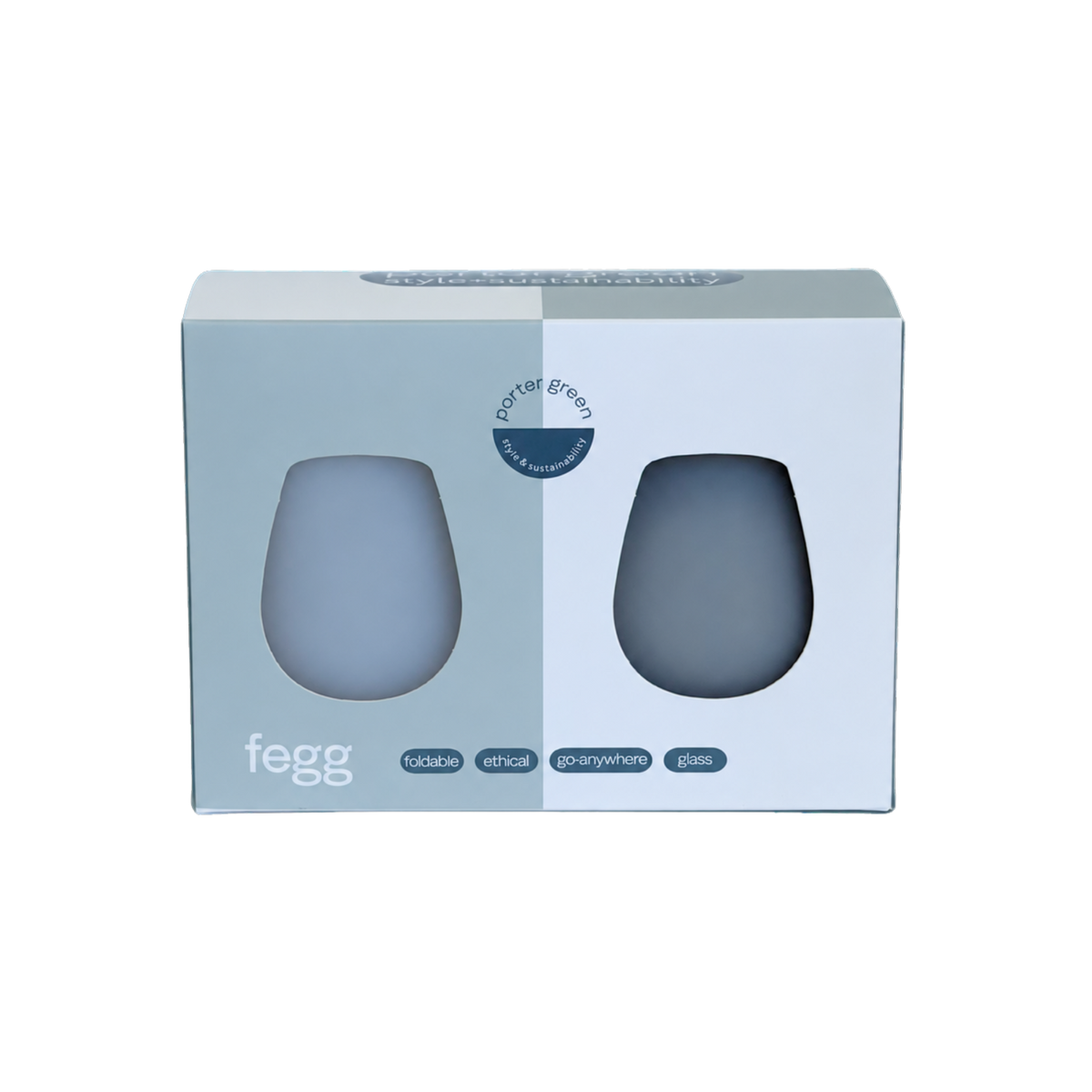 blanc + dove| fegg | silicone unbreakable glasses - porter green | style + sustainability