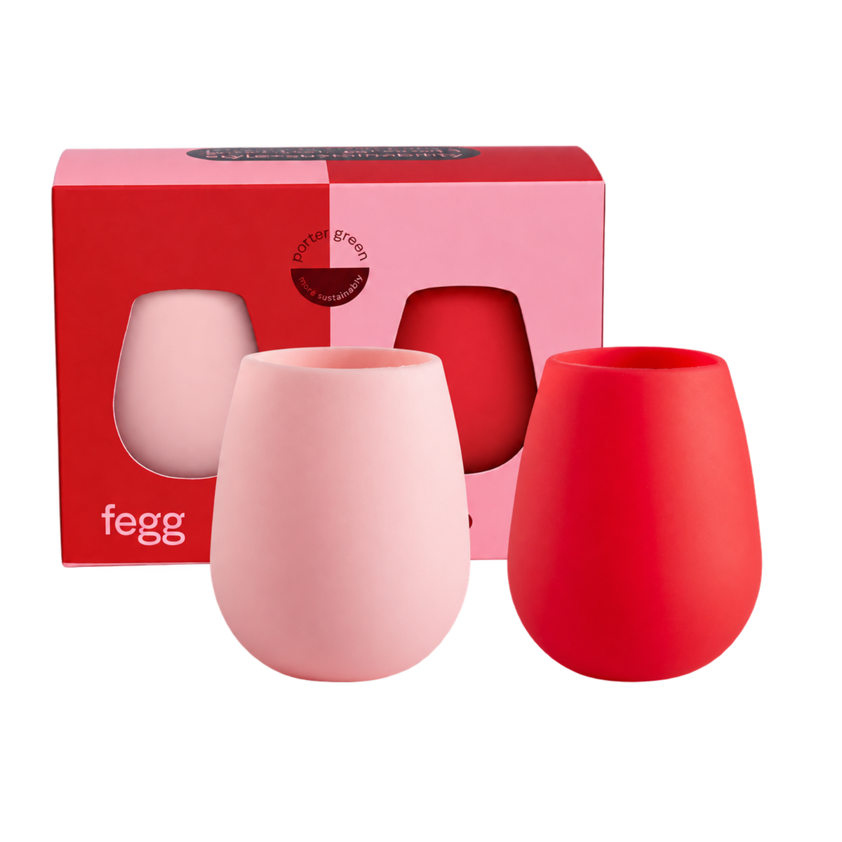 cherry + blush | fegg | silicone unbreakable glasses - porter green | style + sustainability