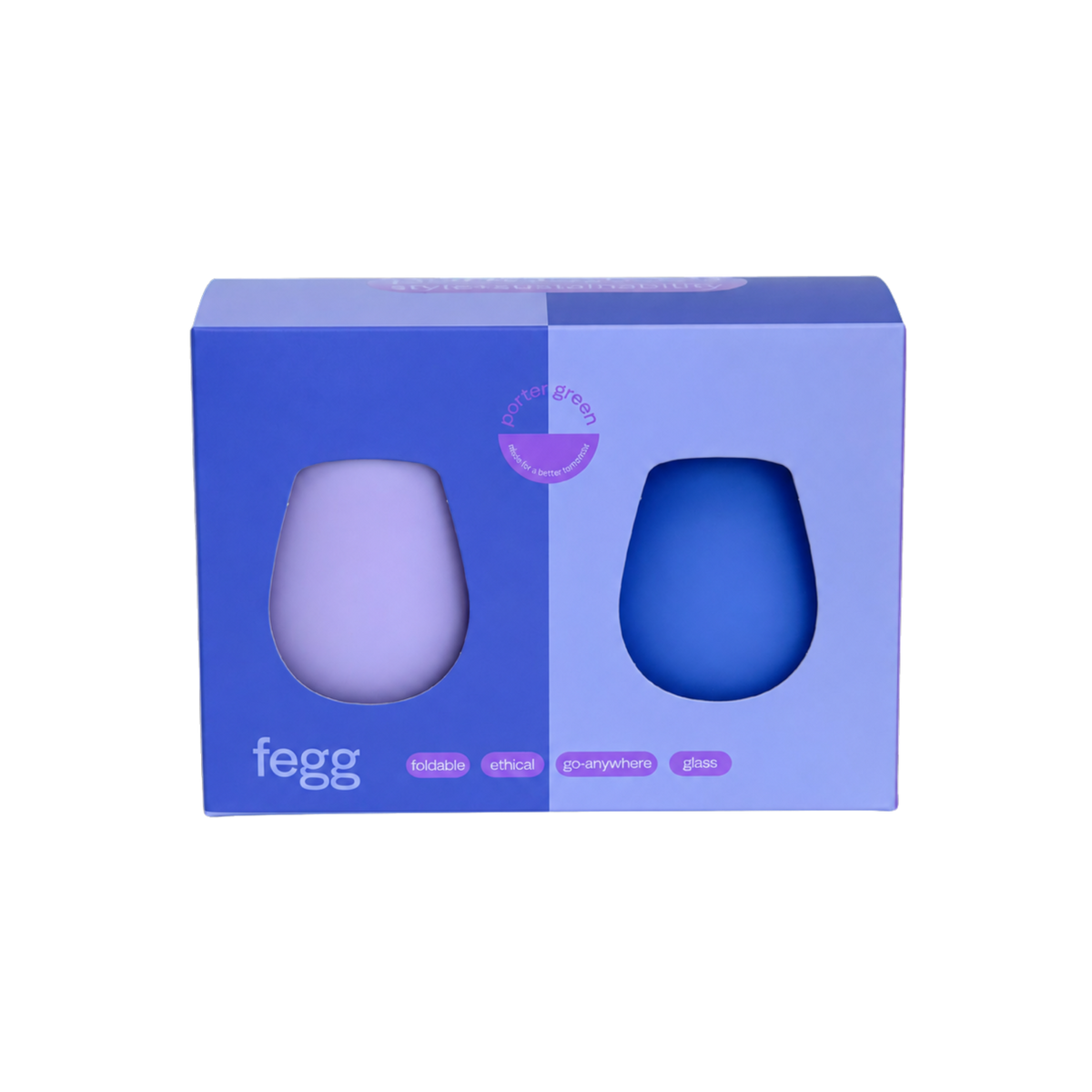 tanzanite + amethyst | fegg | silicone unbreakable glasses - porter green | style + sustainability