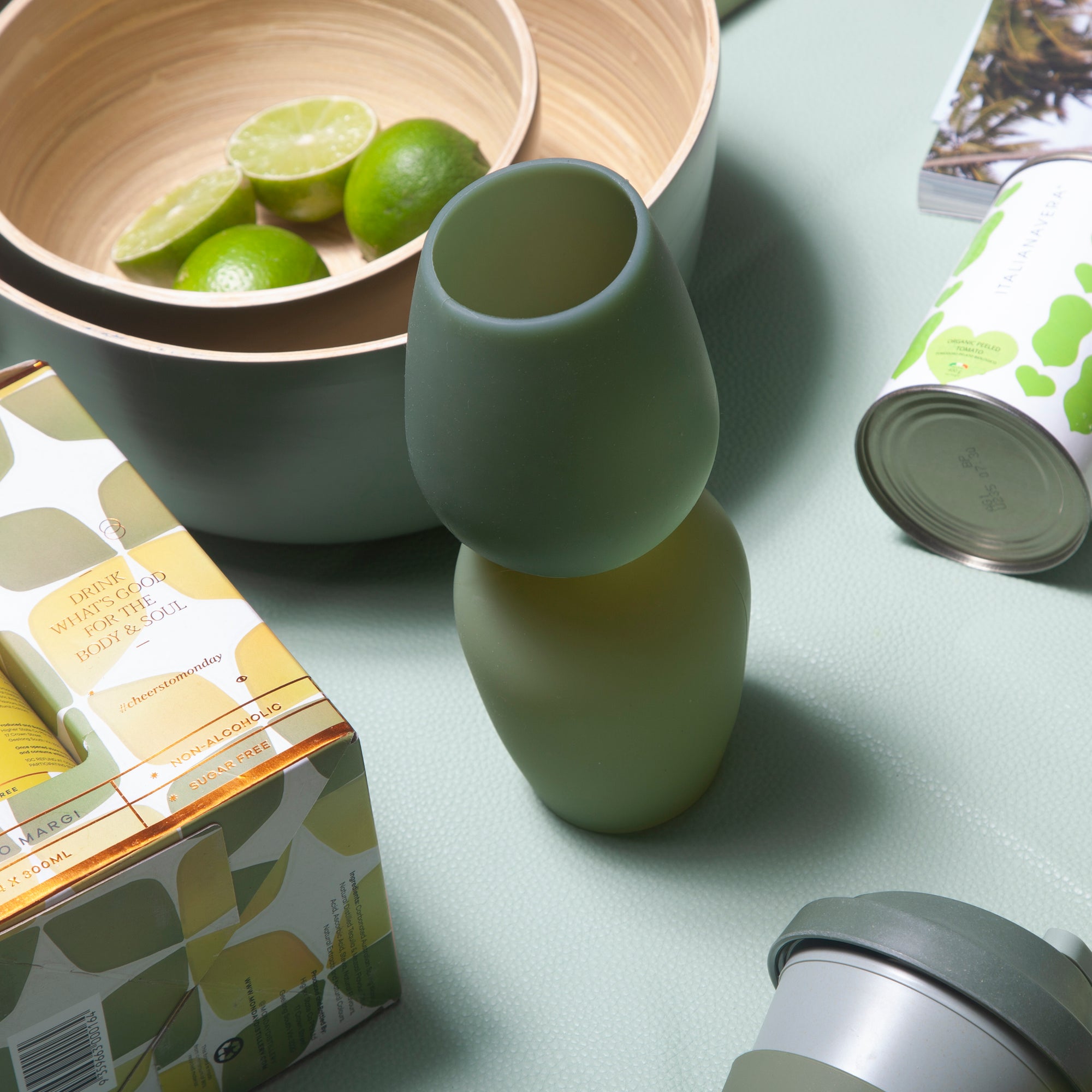 sage + olive | fegg | silicone unbreakable glasses