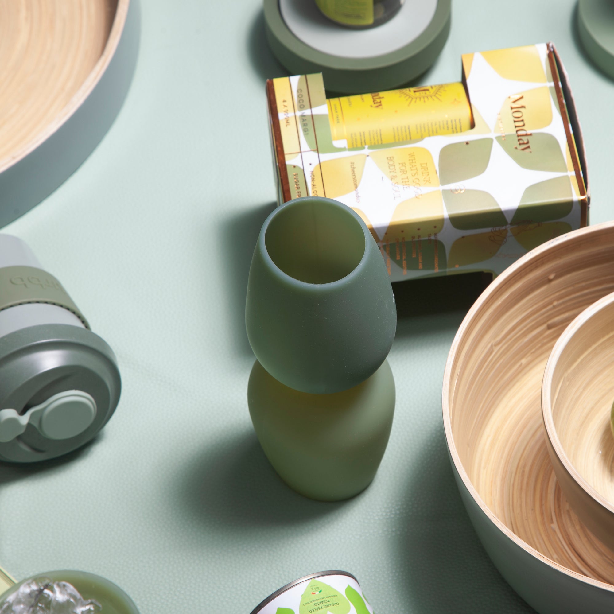 sage + olive | fegg | silicone unbreakable glasses