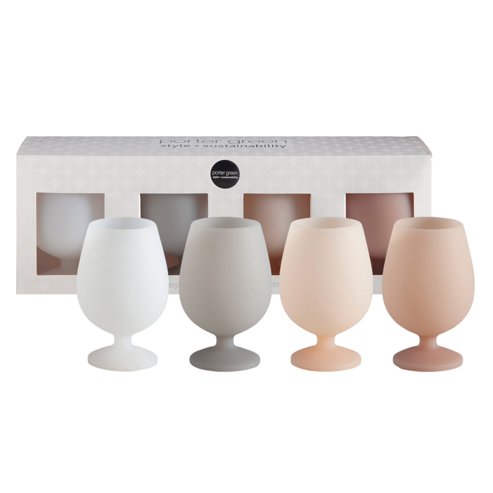 holiday frost | stemm | silicone unbreakable wine glasses - porter green | style + sustainability