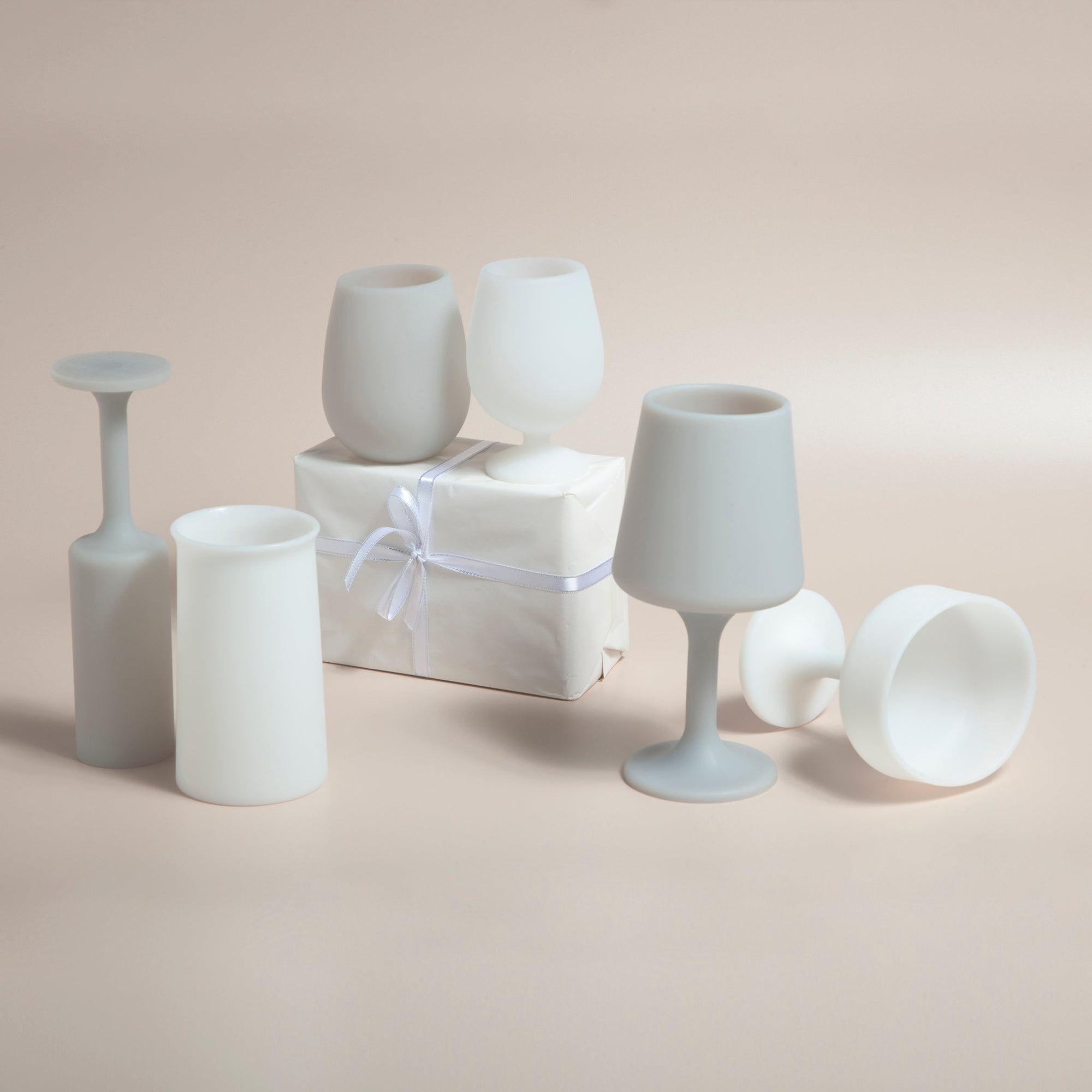 holiday frost | stemm | silicone unbreakable wine glasses - porter green | style + sustainability