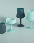mist + ink | mecc | silicone unbreakable cocktail glasses - porter green | style + sustainability