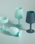 mist + ink | mecc | silicone unbreakable cocktail glasses - porter green | style + sustainability