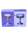tanzanite + amethyst | mecc | unbreakable silicone cocktail coupes | porter green | style + sustainability