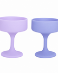 tanzanite + amethyst | mecc | unbreakable silicone cocktail coupes | porter green | style + sustainability