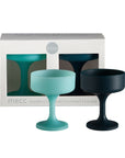 mist + ink | mecc | unbreakable silicone cocktail coupes | porter green, coupe cocktail glass, coupe glass, coloured cocktail glasses, unbreakable cocktail glasses, cocktail glasses australia