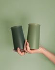 sage + olive | stegg | silicone unbreakable highball glasses - porter green | style + sustainability