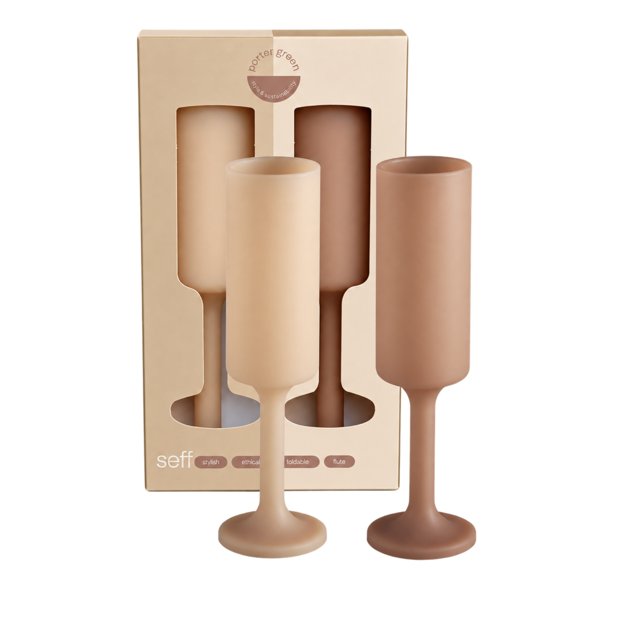 wheat + oat | seff | unbreakable silicone champagne flute | porter green, champagne flutes, unbreakable champagne flutes, champagne flute glasses, coloured champagne glasses, champagne flutes australia