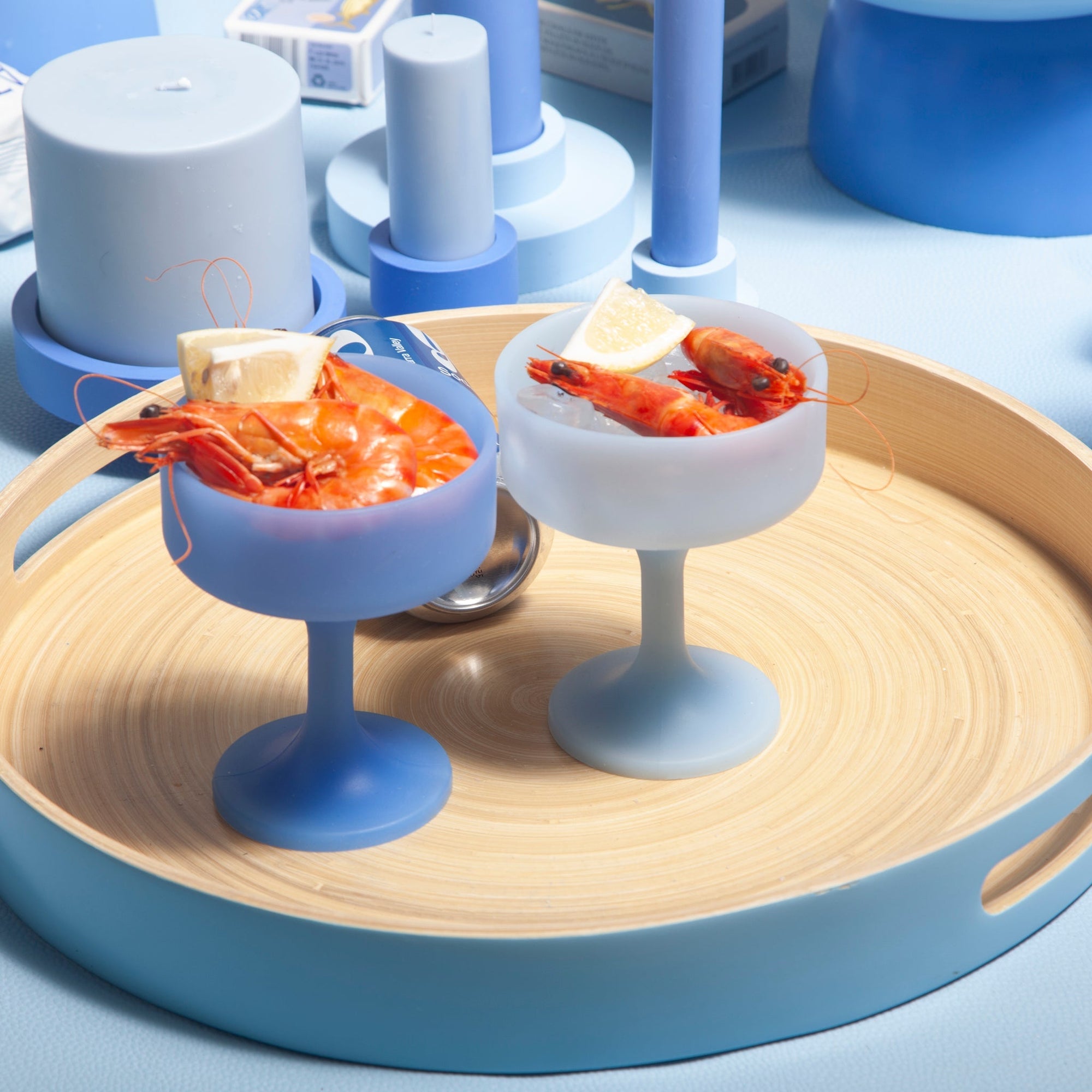 sky + kingfisher | mecc | silicone unbreakable cocktail glasses - porter green | style + sustainability