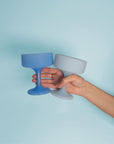 sky + kingfisher | mecc | silicone unbreakable cocktail glasses - porter green | style + sustainability