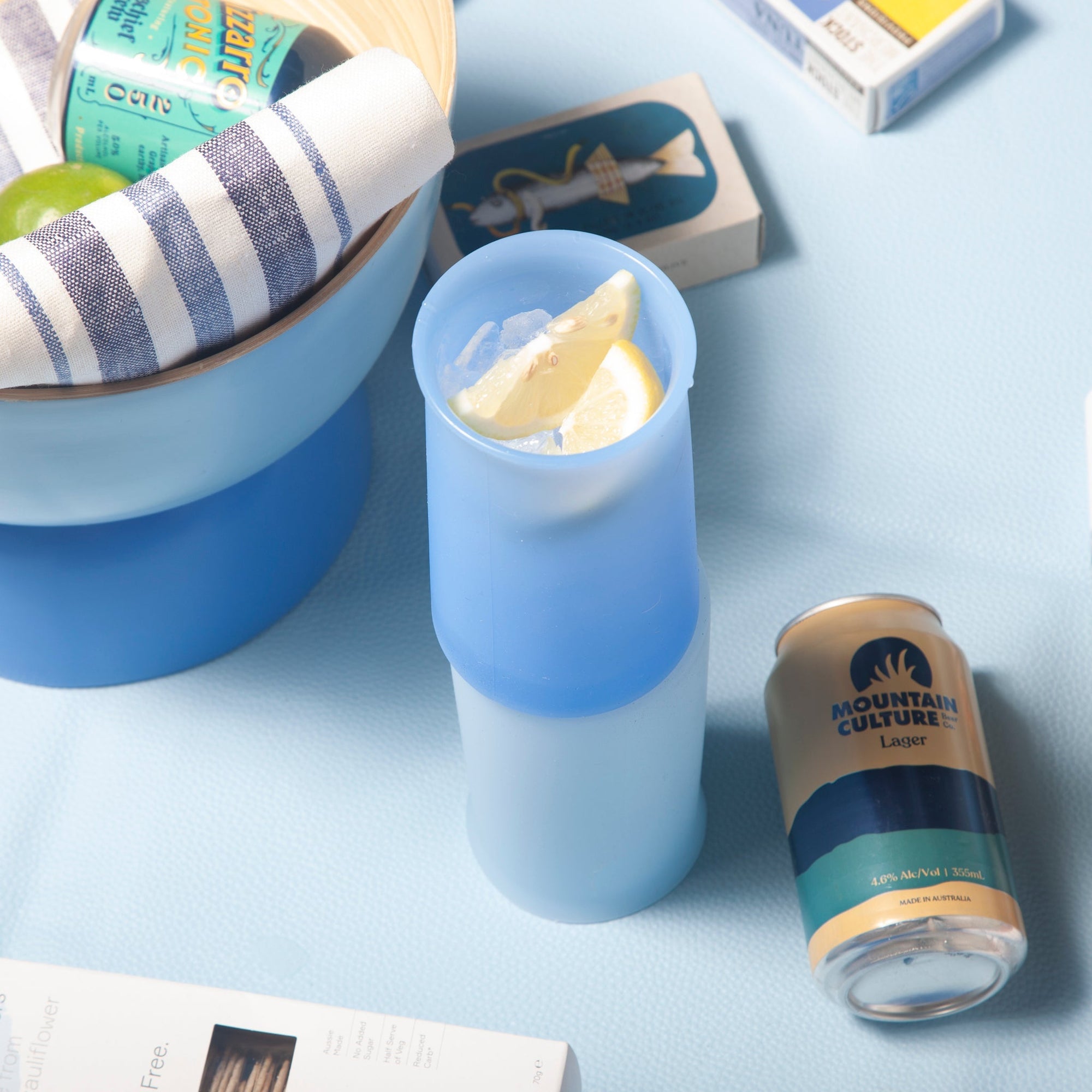 sky + kingfisher | stegg | silicone unbreakable highball glasses - porter green | style + sustainability