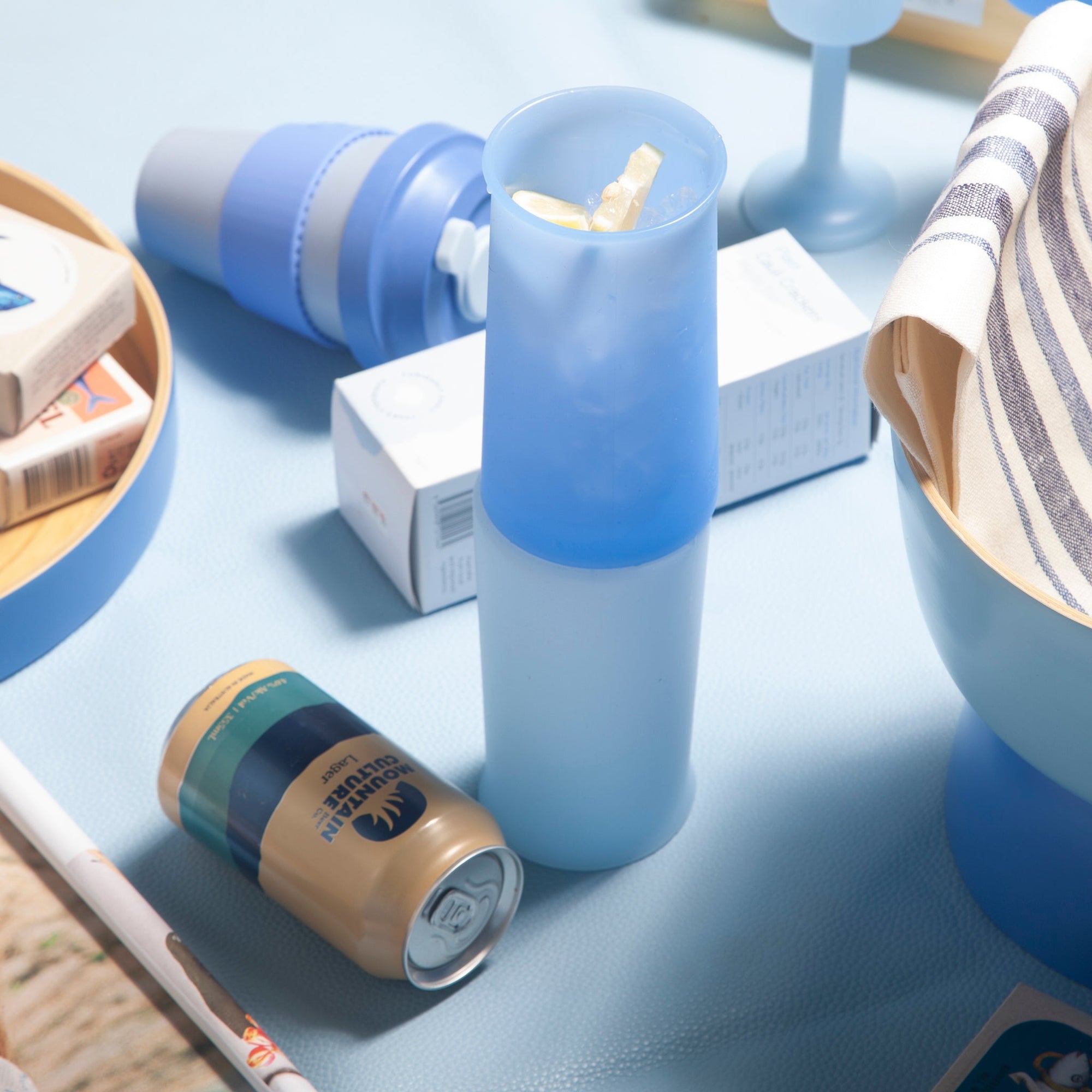 sky + kingfisher | stegg | silicone unbreakable highball glasses - porter green | style + sustainability