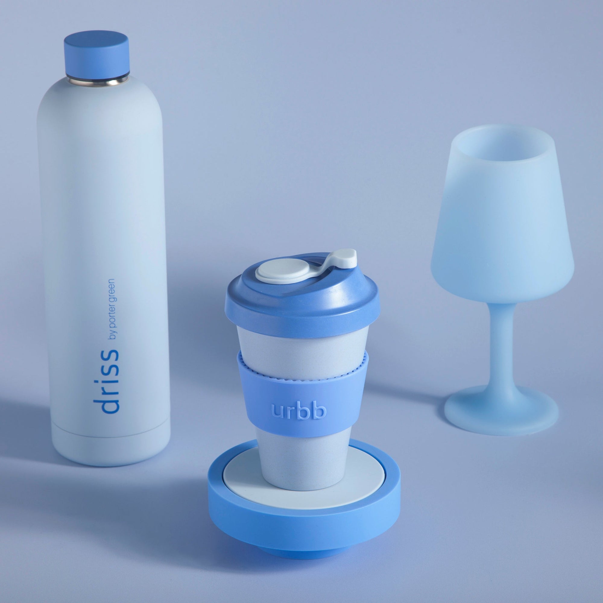 sky + kingfisher | swepp | silicone unbreakable wine glasses - porter green | style + sustainability