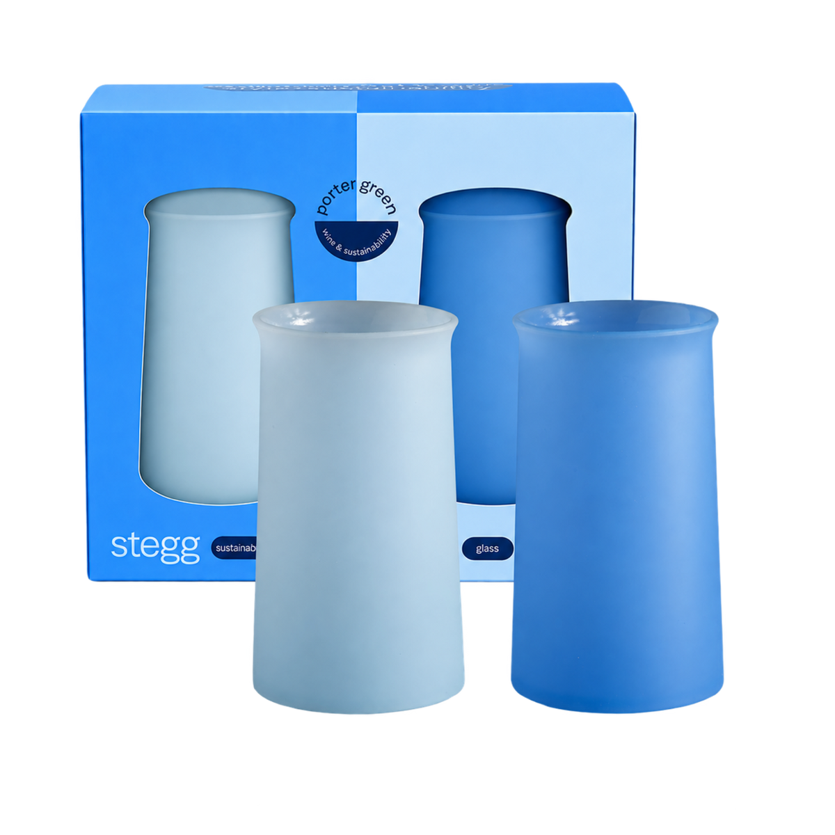 sky + kingfisher | stegg | silicone unbreakable highball glasses - porter green | style + sustainability