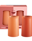 terra + peach | stegg | silicone unbreakable highball glasses - porter green | style + sustainability