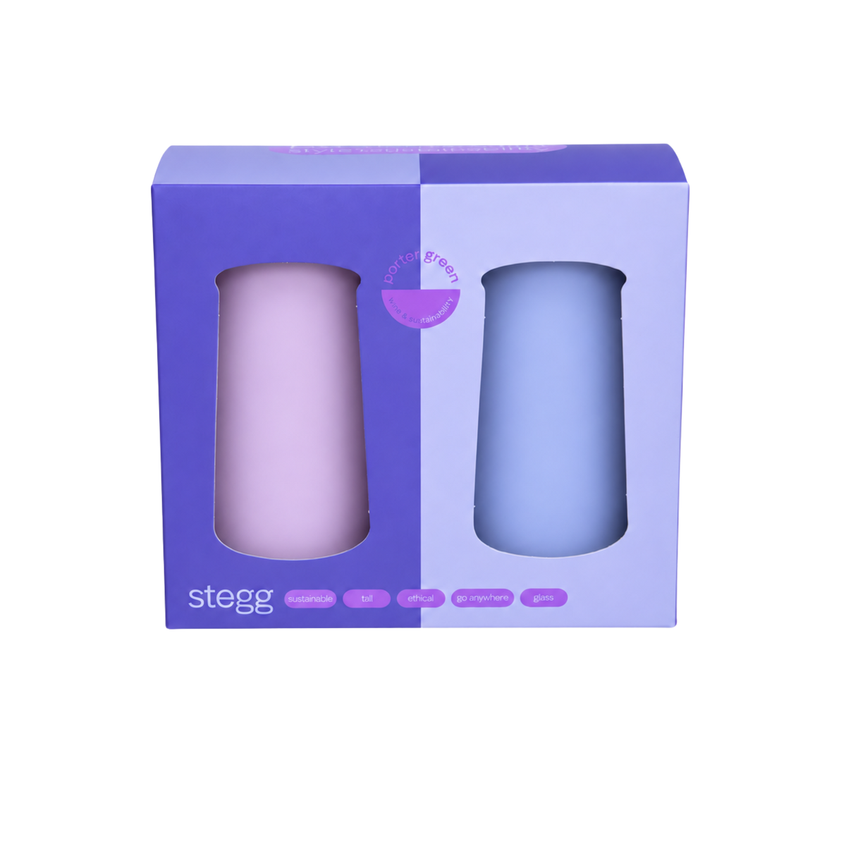 tanzanite + amethyst | stegg | silicone unbreakable glasses - porter green | style + sustainability