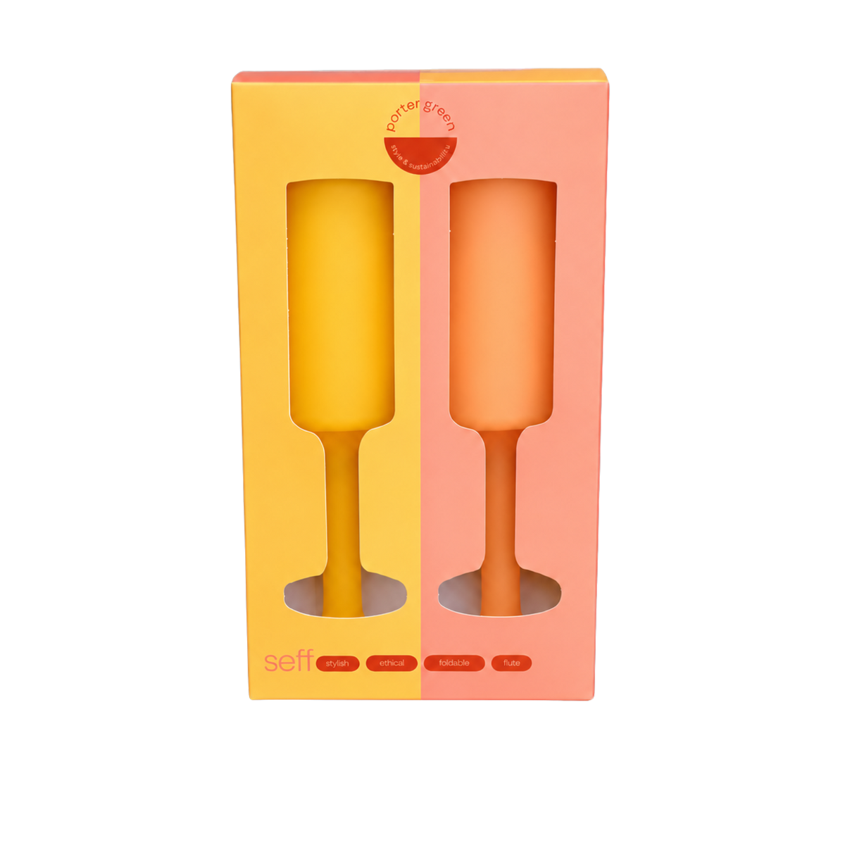 buttermilk + cantaloupe | seff | unbreakable silicone champagne flute | porter green