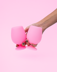 rose | stemm | silicone unbreakable wine glasses