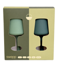 mist + ink | swepp | silicone unbreakable wine glasses - porter green | style + sustainability
