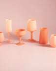 terra + peach | mecc | silicone unbreakable cocktail glasses - porter green | style + sustainability