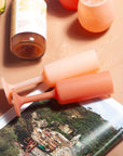 terra + peach | seff | silicone unbreakable champagne flute - porter green | style + sustainability