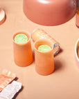 terra + peach | stegg | silicone unbreakable highball glasses - porter green | style + sustainability