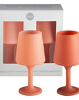 terra + peach | swepp | silicone unbreakable wine glasses - porter green | style + sustainability