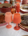 terra + peach | swepp | silicone unbreakable wine glasses - porter green | style + sustainability
