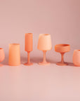 terra + peach | swepp | silicone unbreakable wine glasses - porter green | style + sustainability