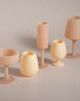 wheat + oat | mecc | silicone unbreakable cocktail glasses - porter green | style + sustainability