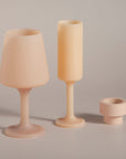 wheat + oat | seff | silicone unbreakable champagne flute - porter green | style + sustainability